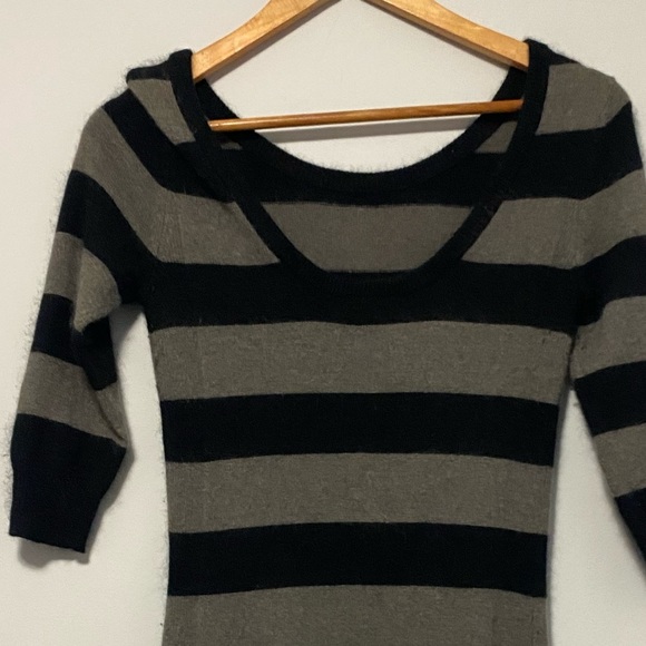 Topshop Striped Mini Dress Sweater size 4 - Picture 3 of 4